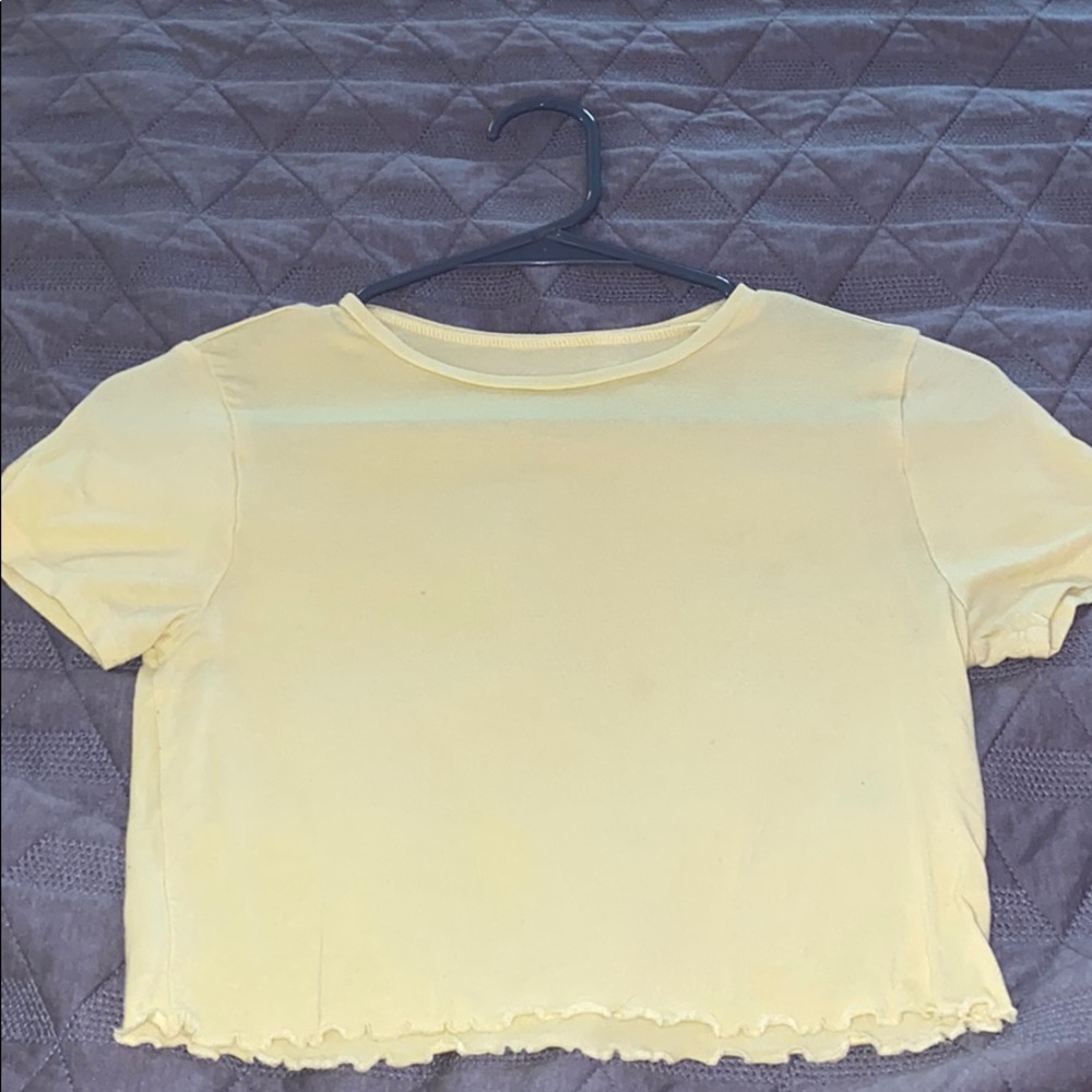 yellow crop top